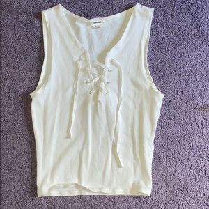 White tang top from garage